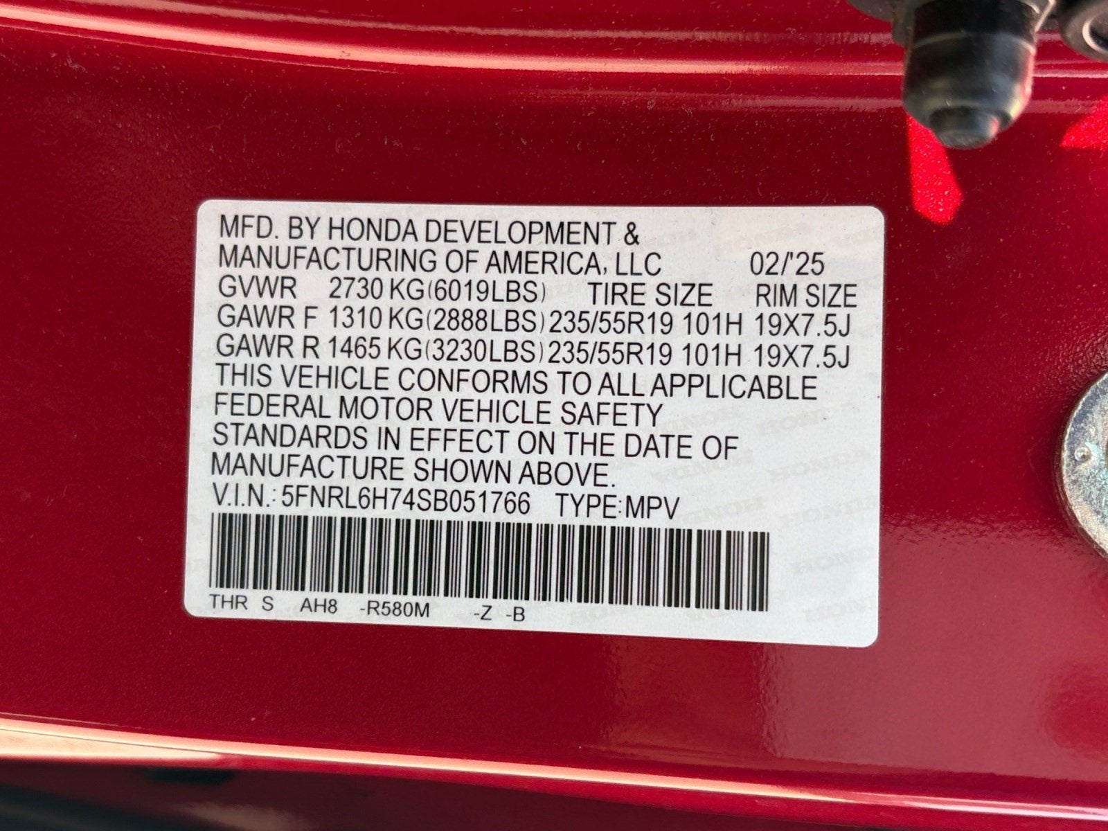 2025 Honda Odyssey Sport-L
