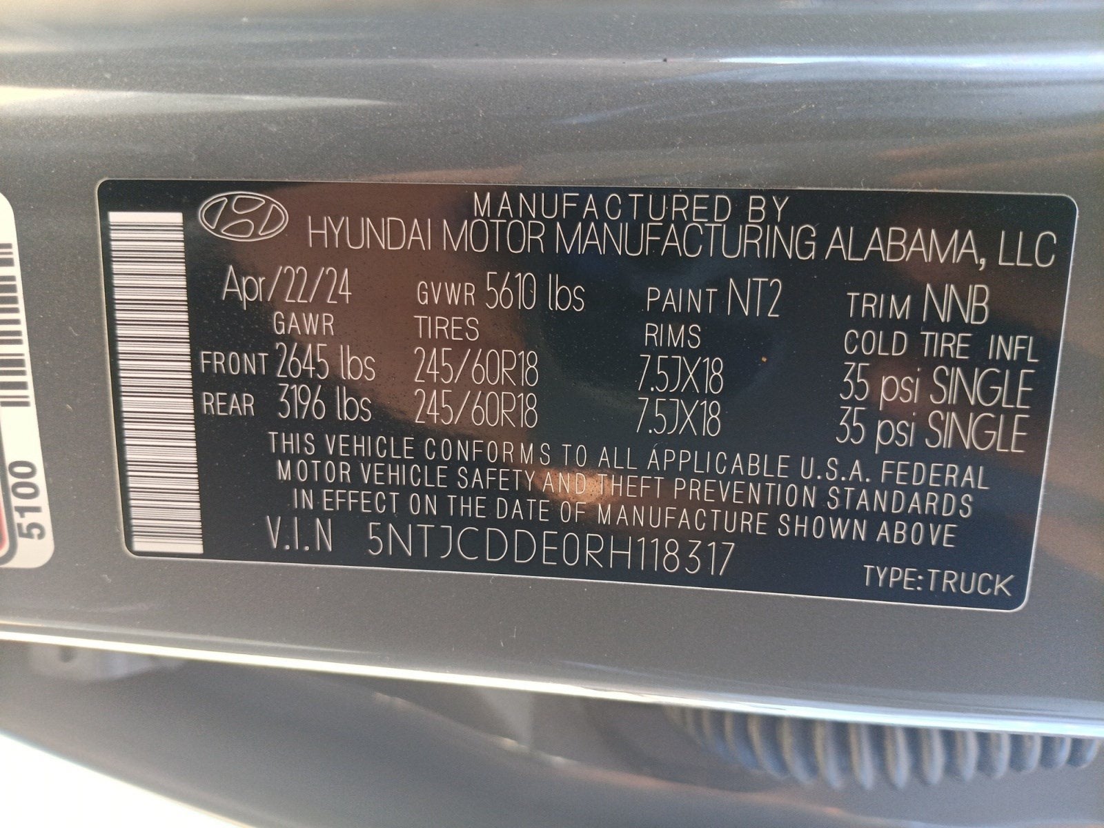 2024 Hyundai Santa Cruz 2.5L SEL