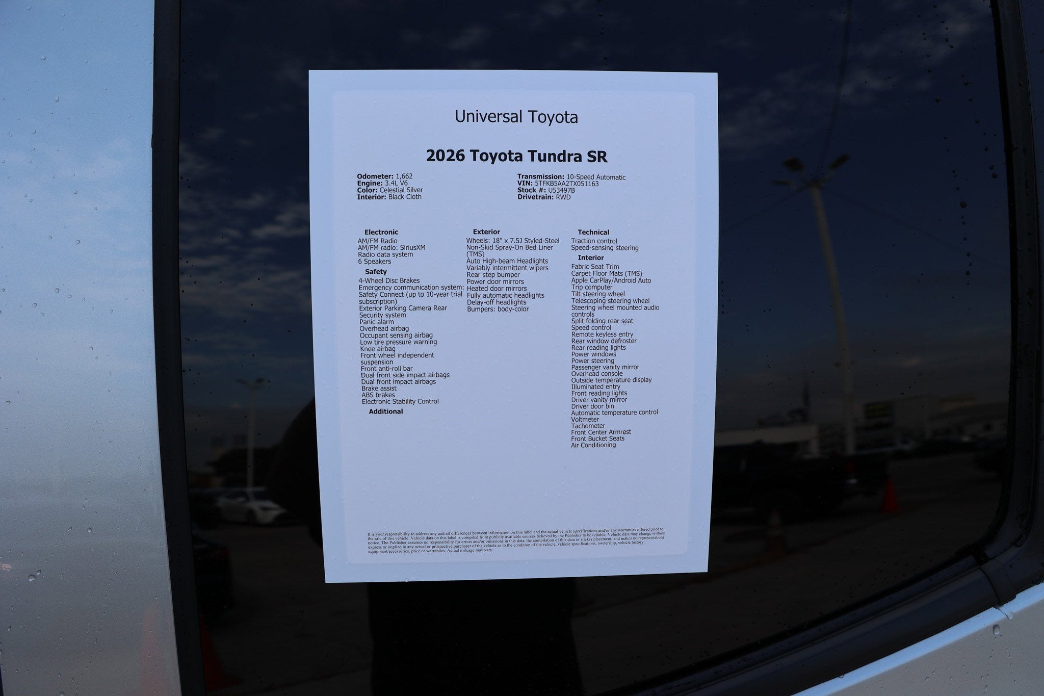 2026 Toyota Tundra 2WD SR