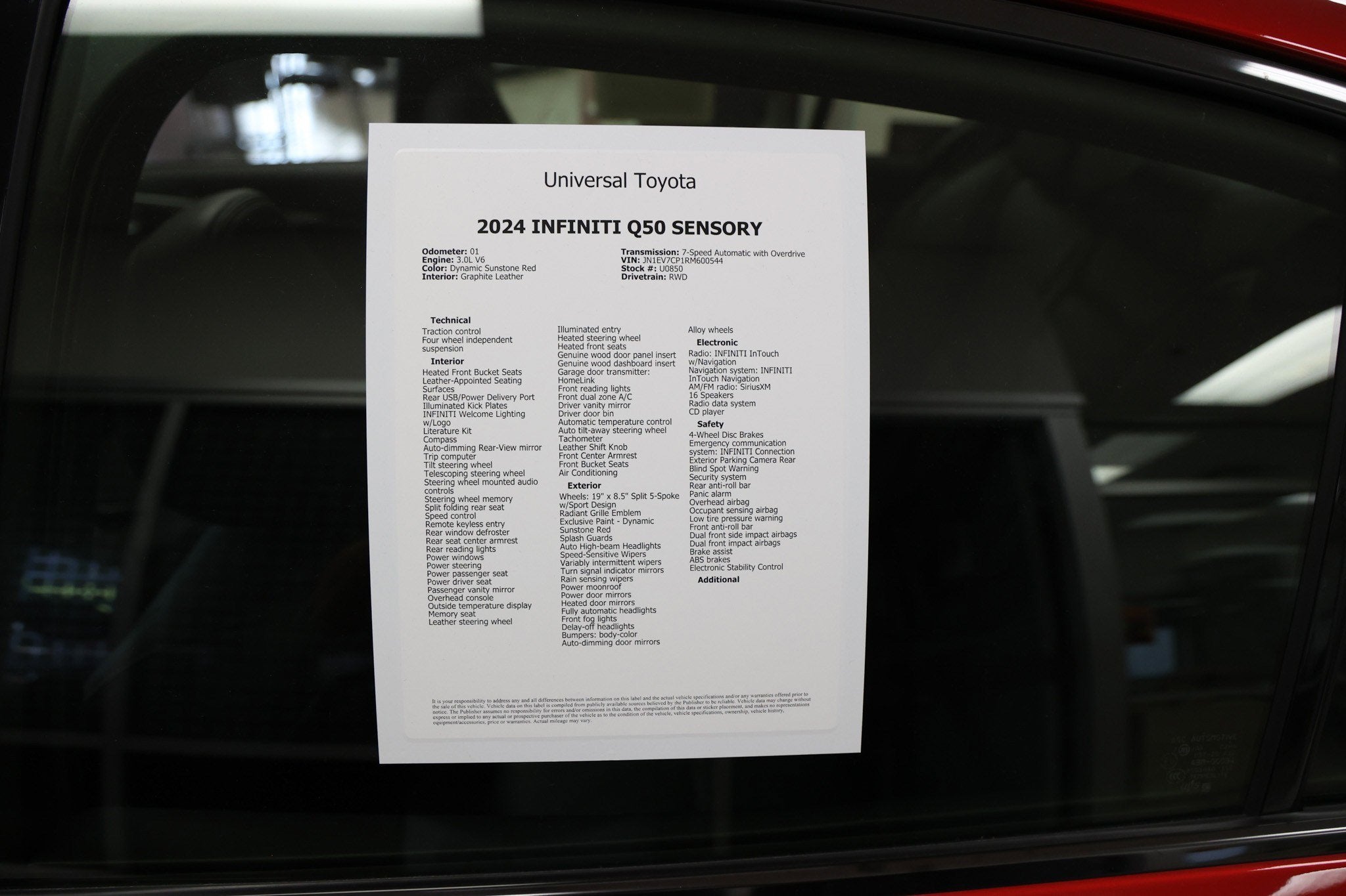 2024 INFINITI Q50 SENSORY